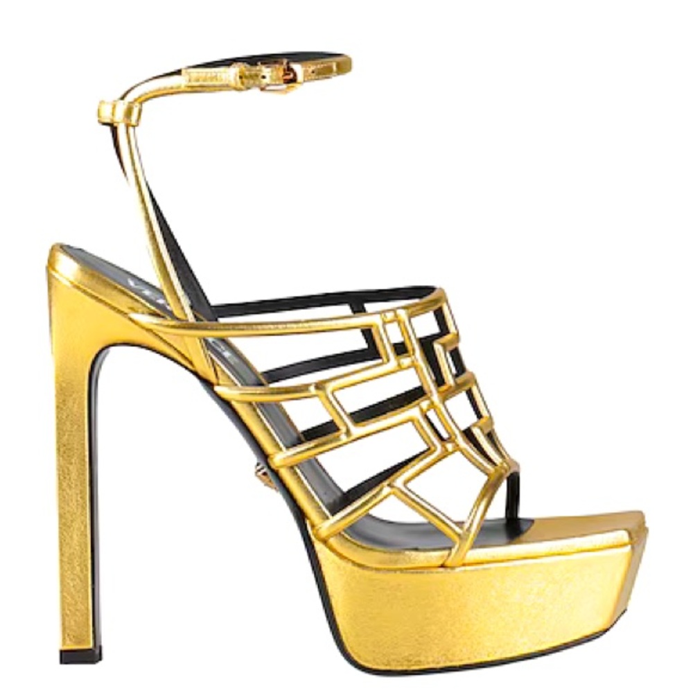 Versace Platform Gold Heels